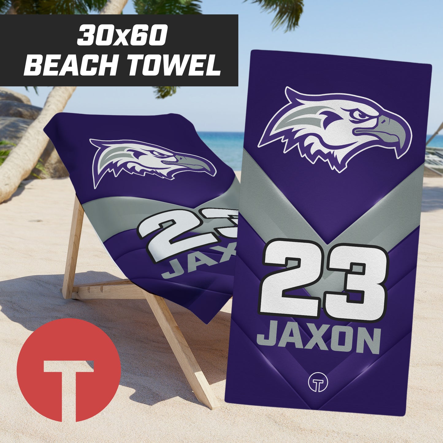 MC Eagles - 30"x60" Beach Towel