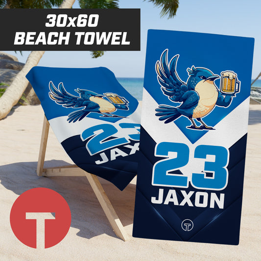 Bluebirds - 30"x60" Beach Towel