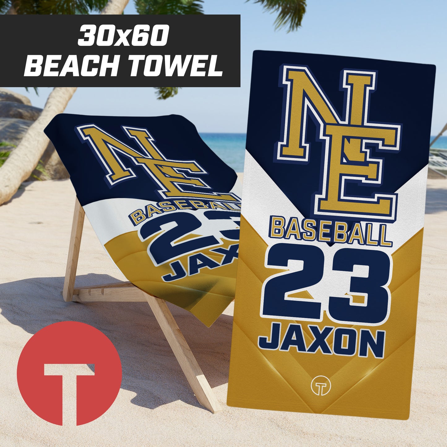 New Egypt Baseball - 30"x60" Beach Towel