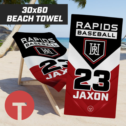 Rapids Baseball - 30"x60" Beach Towel