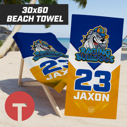 Raging Bulldogs - 30"x60" Beach Towel