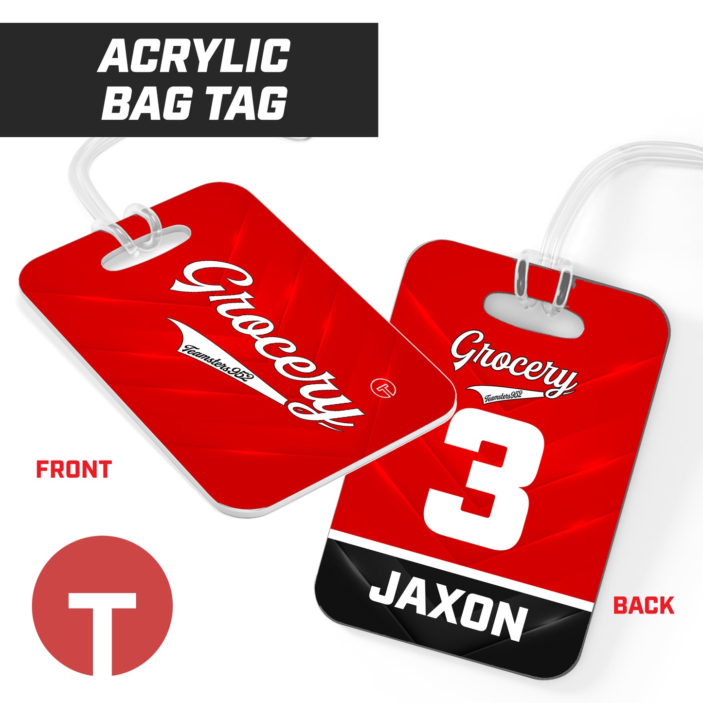 Grocery - Teamsters - Hard Acrylic Bag Tag