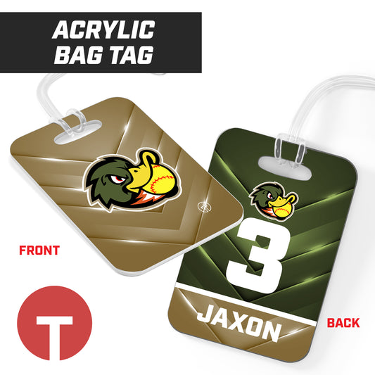 Quackers Softball - Hard Acrylic Bag Tag