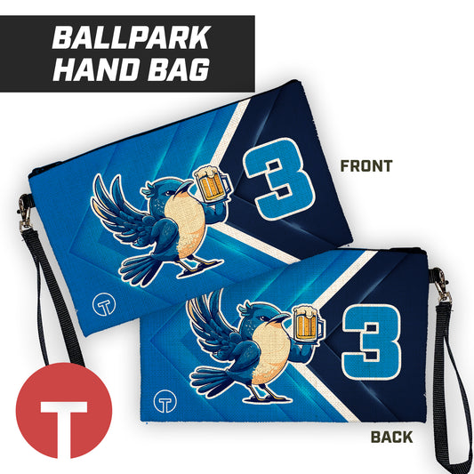 Bluebirds - 9"x5" Zipper Bag with Wrist Strap
