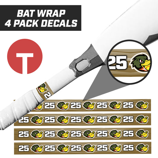 Quackers Softball - Bat Decal Wraps (4 Pack)