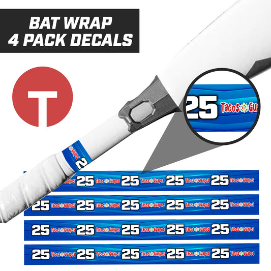 Tacos Guapos - Bat Decal Wraps (4 Pack)