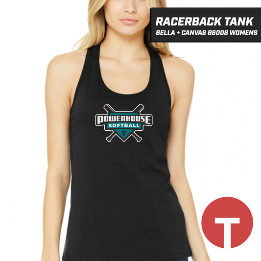 Powerhouse Softball - Bella + Canvas B6008 Women's Jersey Racerback Tank