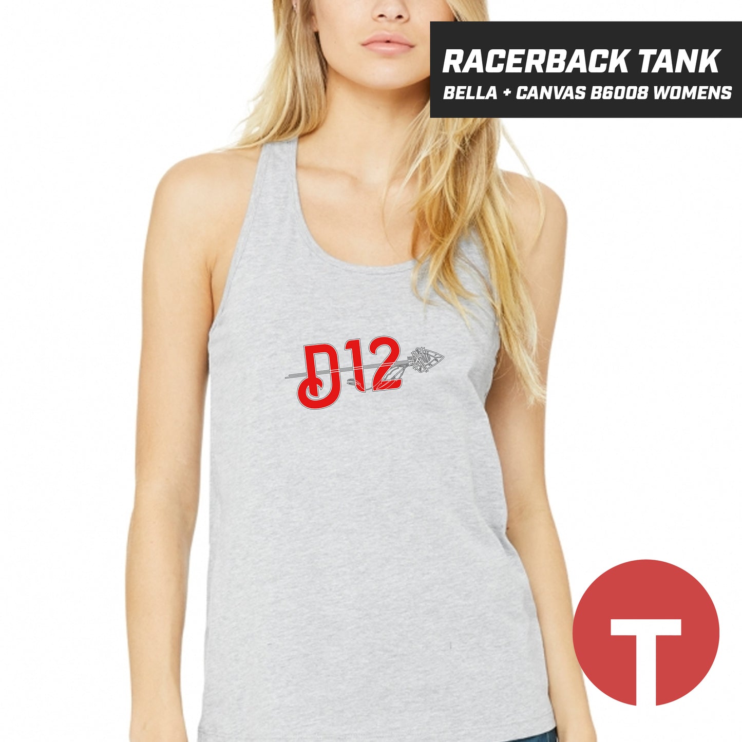 D12 - Bella + Canvas B6008 Women's Jersey Racerback Tank
