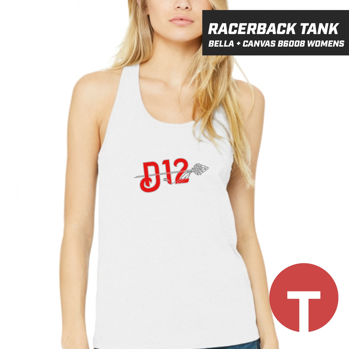 D12 - Bella + Canvas B6008 Women's Jersey Racerback Tank