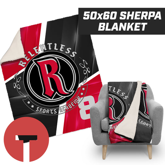 Relentless Force - LOGO 1 - 50”x60” Plush Sherpa Blanket