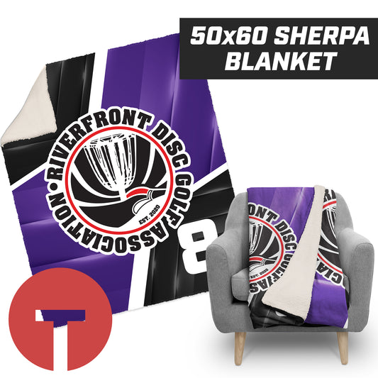 Riverfront Disc Golf - 50”x60” Plush Sherpa Blanket