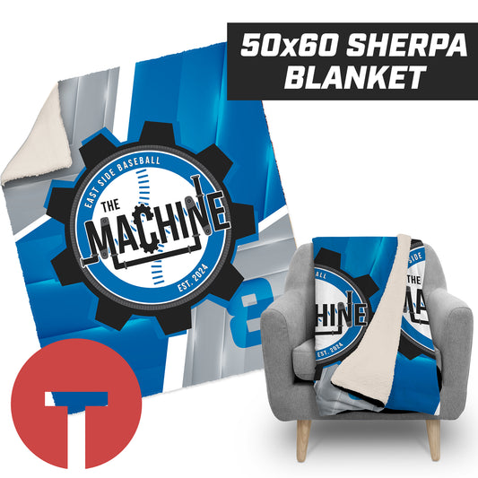 East Side Machine Baseball - 50”x60” Plush Sherpa Blanket