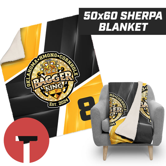 Bagger King - Oklahoma Hmong Cornhole - 50”x60” Plush Sherpa Blanket