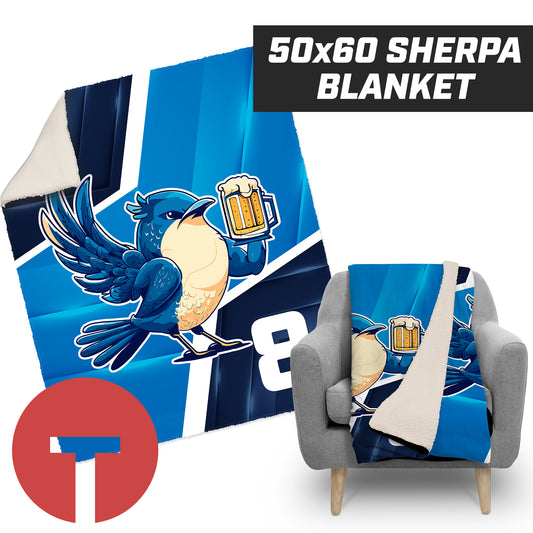 Bluebirds - 50”x60” Plush Sherpa Blanket