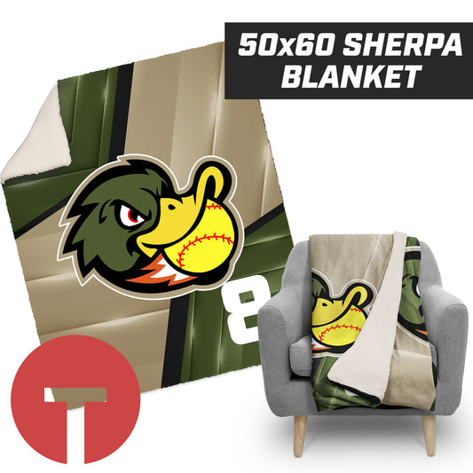 Quackers Softball - 50”x60” Plush Sherpa Blanket