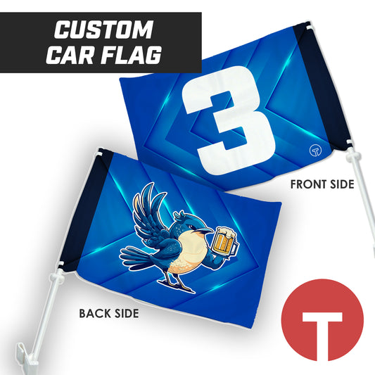 Bluebirds - 16"x19.5" Car Flag w/Pole