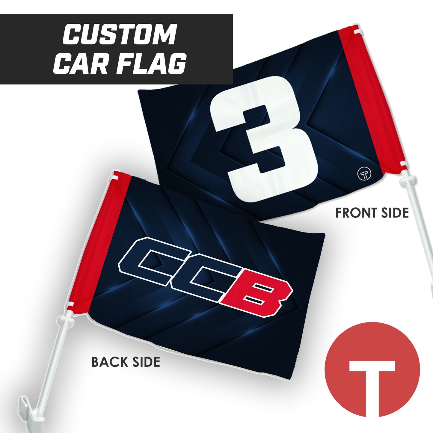 CCB - 16"x19.5" Car Flag w/Pole