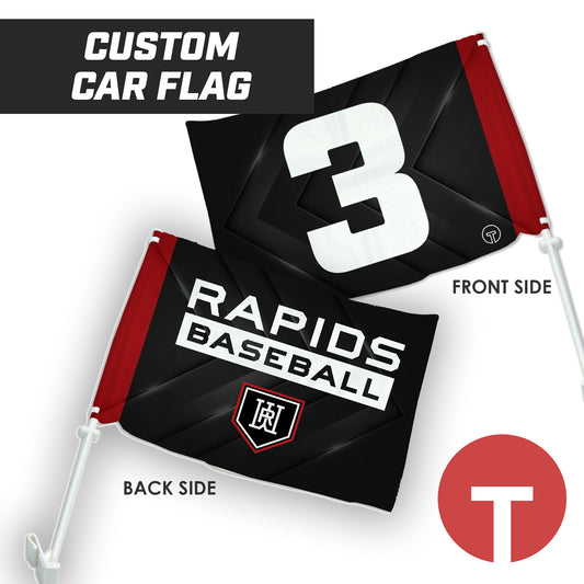 Rapids Baseball - 16"x19.5" Car Flag w/Pole