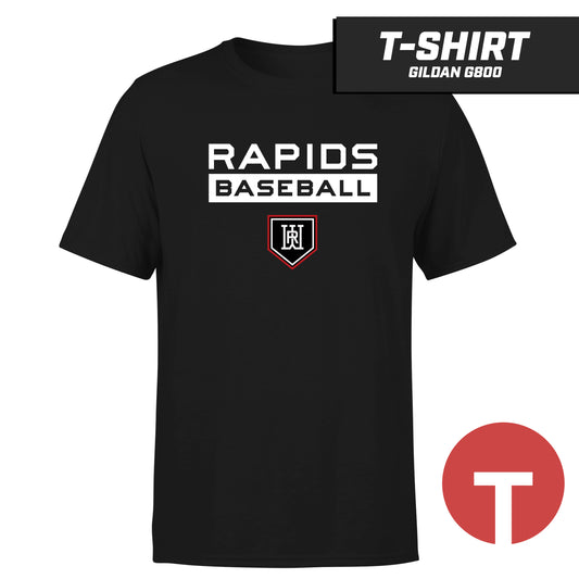 Rapids Baseball - T-Shirt Gildan G800 - LOGO 4