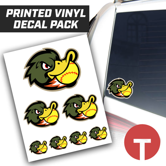 Quackers Softball - Logo Vinyl Decal Pack