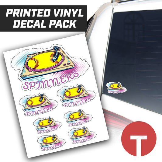 Spinners Softball - Logo Vinyl Decal Pack