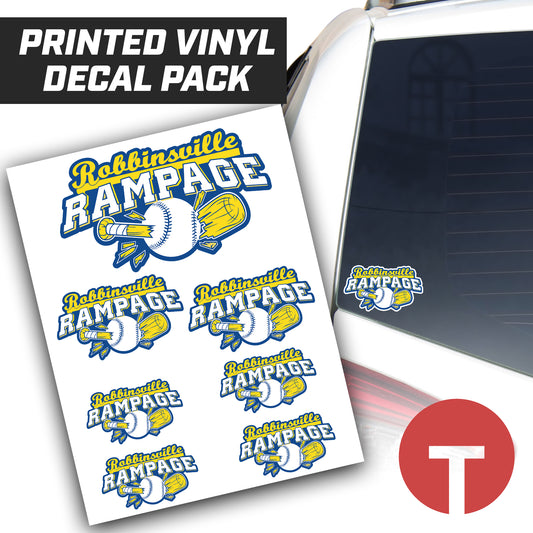 Robbinsville Rampage - Logo Vinyl Decal Pack