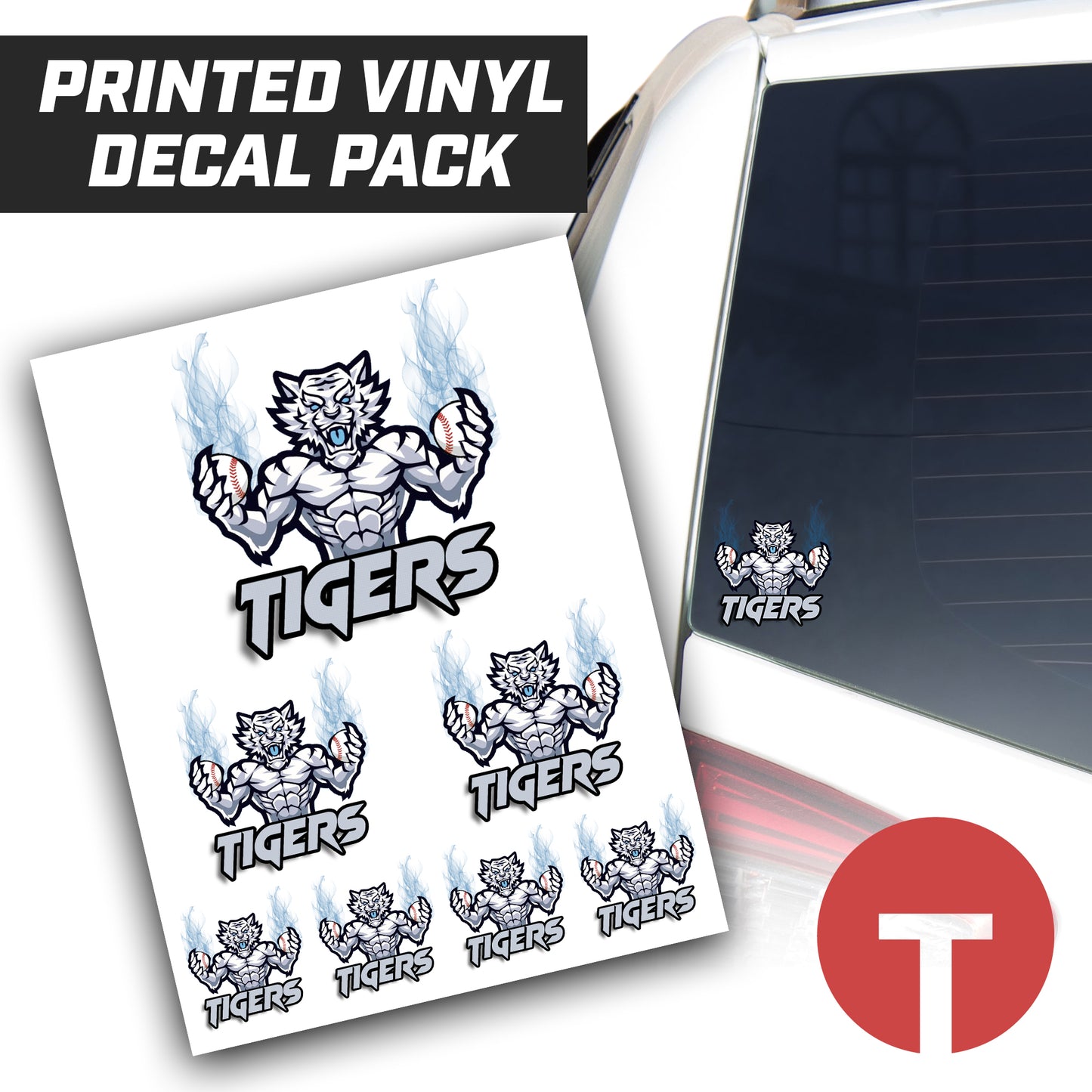Tigers J Leon - Logo Vinyl Decal Pack