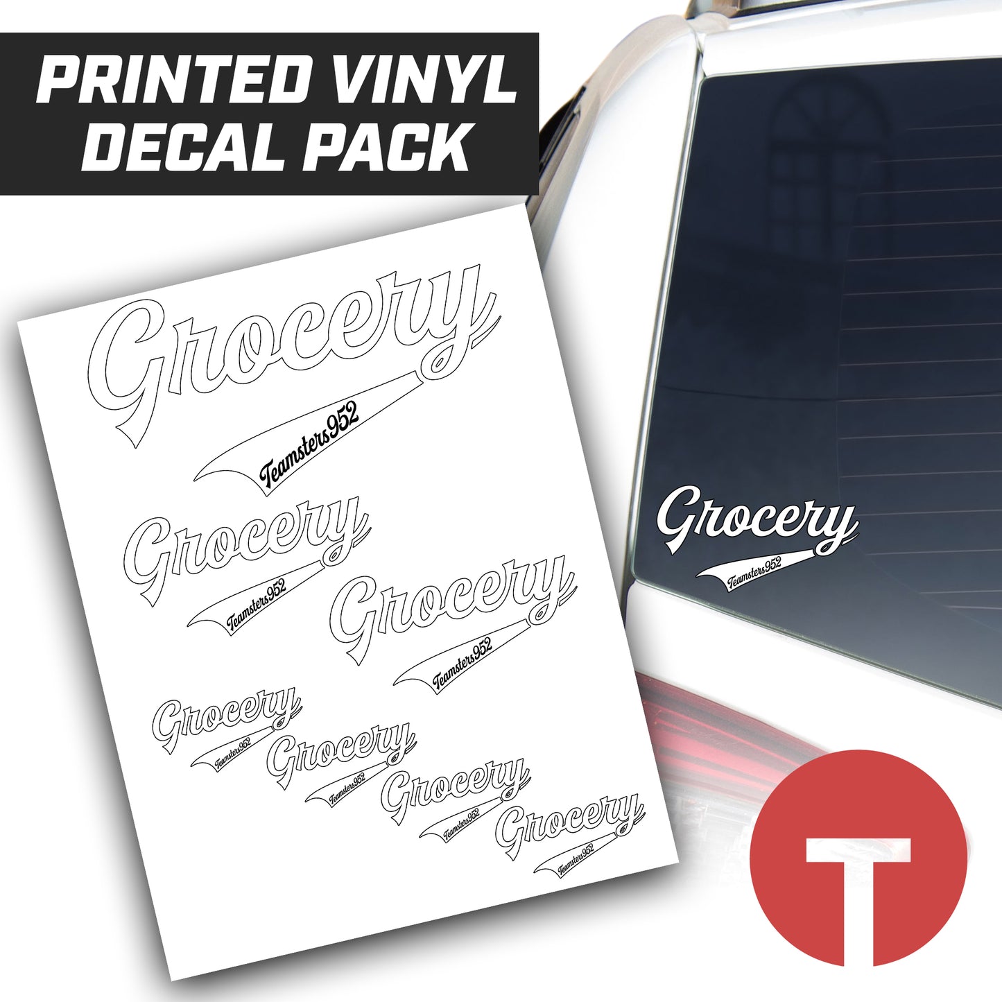 Grocery - Teamsters - Logo Vinyl Decal Pack