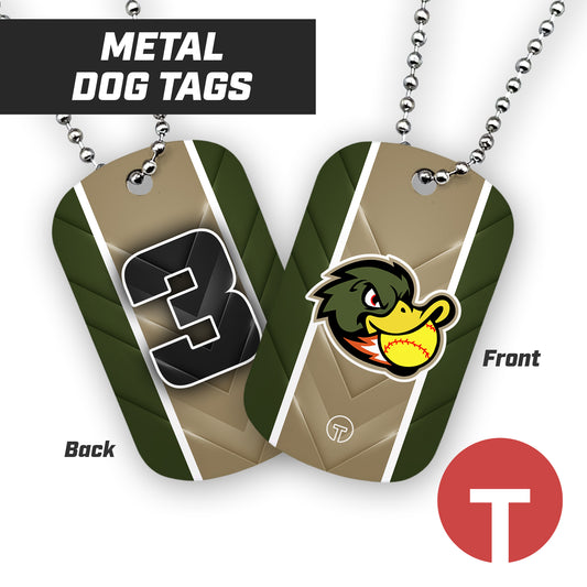 Quackers Softball - Double Sided Dog Tags