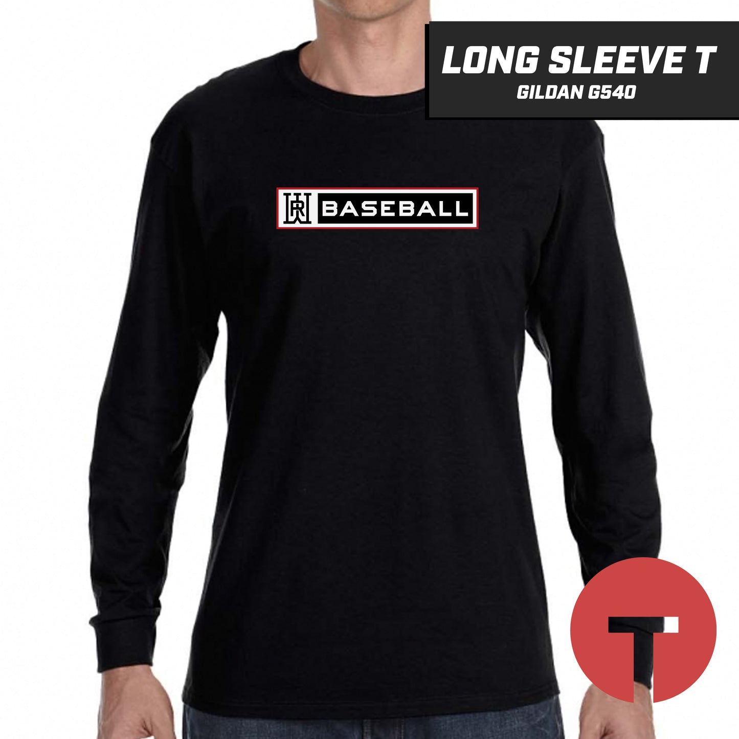 Rapids Baseball - Long-Sleeve T-Shirt Gildan G540 - LOGO 1