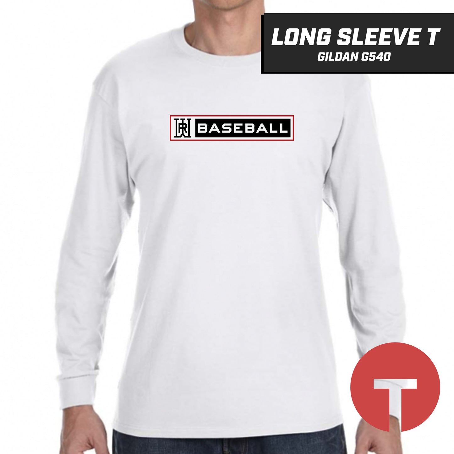 Rapids Baseball - Long-Sleeve T-Shirt Gildan G540 - LOGO 1