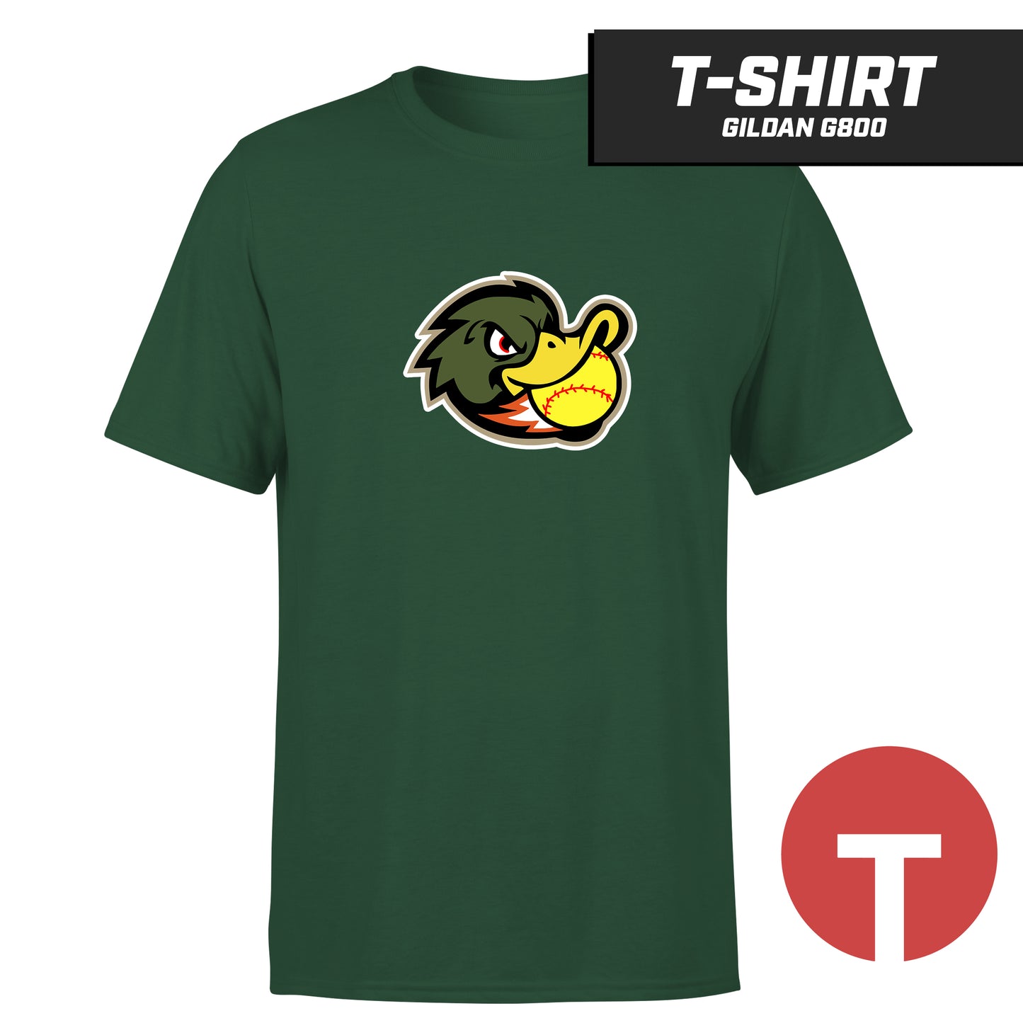 Quackers Softball - T-Shirt Gildan G800