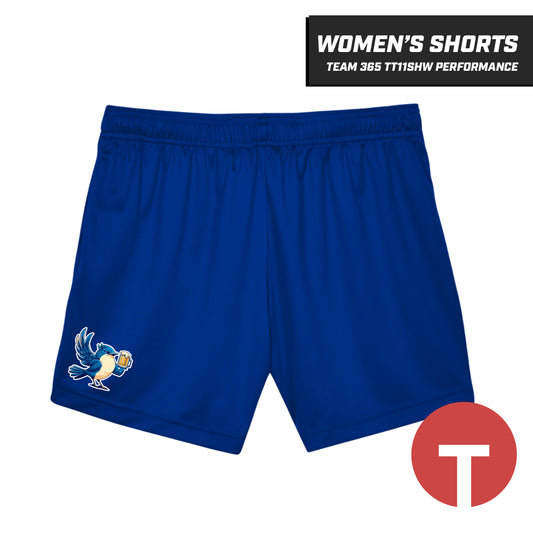 Bluebirds - Women's Performance Shorts - Team 365 TT11SHW