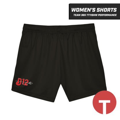 D12 - Women's Performance Shorts - Team 365 TT11SHW